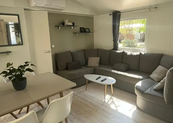 مكان تخييم Sbvacances Mobil 3ch 2sdb Sur Magnifique Emplacement Avec Vue Sur La Foret Des Landes *